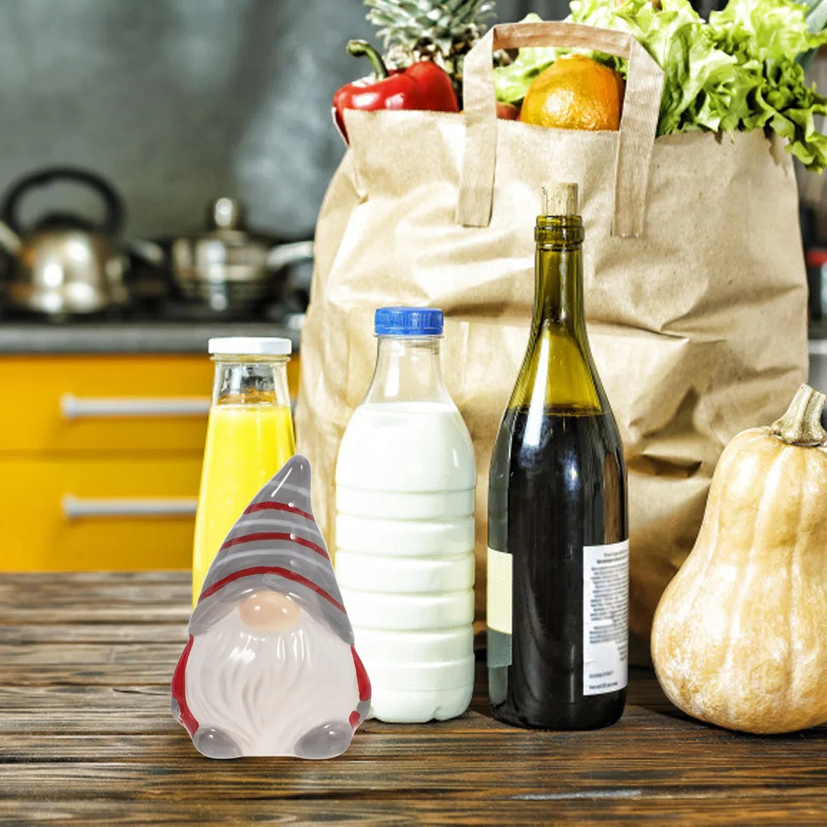 Generic Salz und Pfefferstreuer Keramik Kompakt und Leicht zu Reinigen 1 im Niedlichen Gnom Design für Wohnungen und Kochen