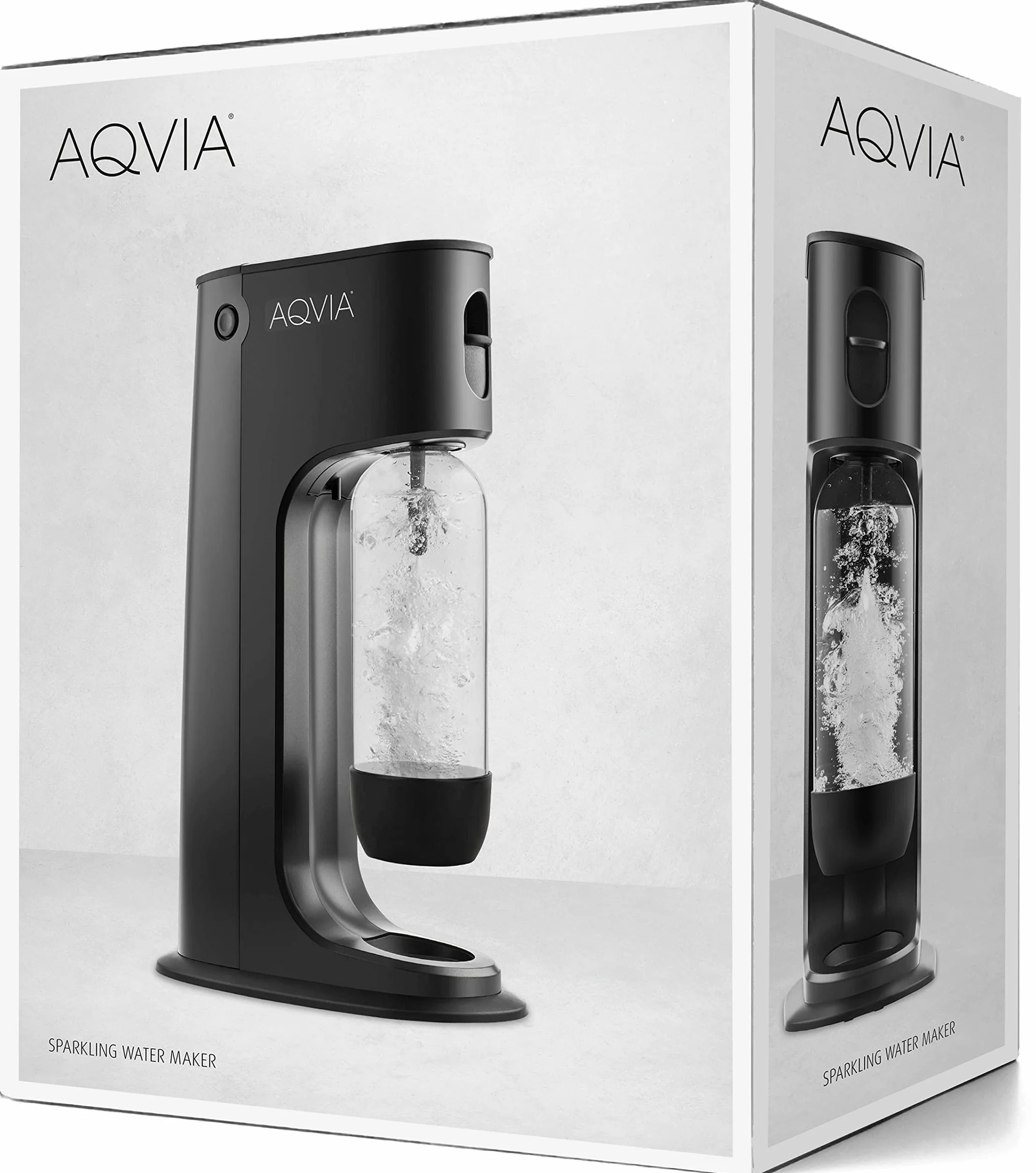 Aqvia Balance Wassersprudler inkl. BPA freier Flasche (Schwarz)