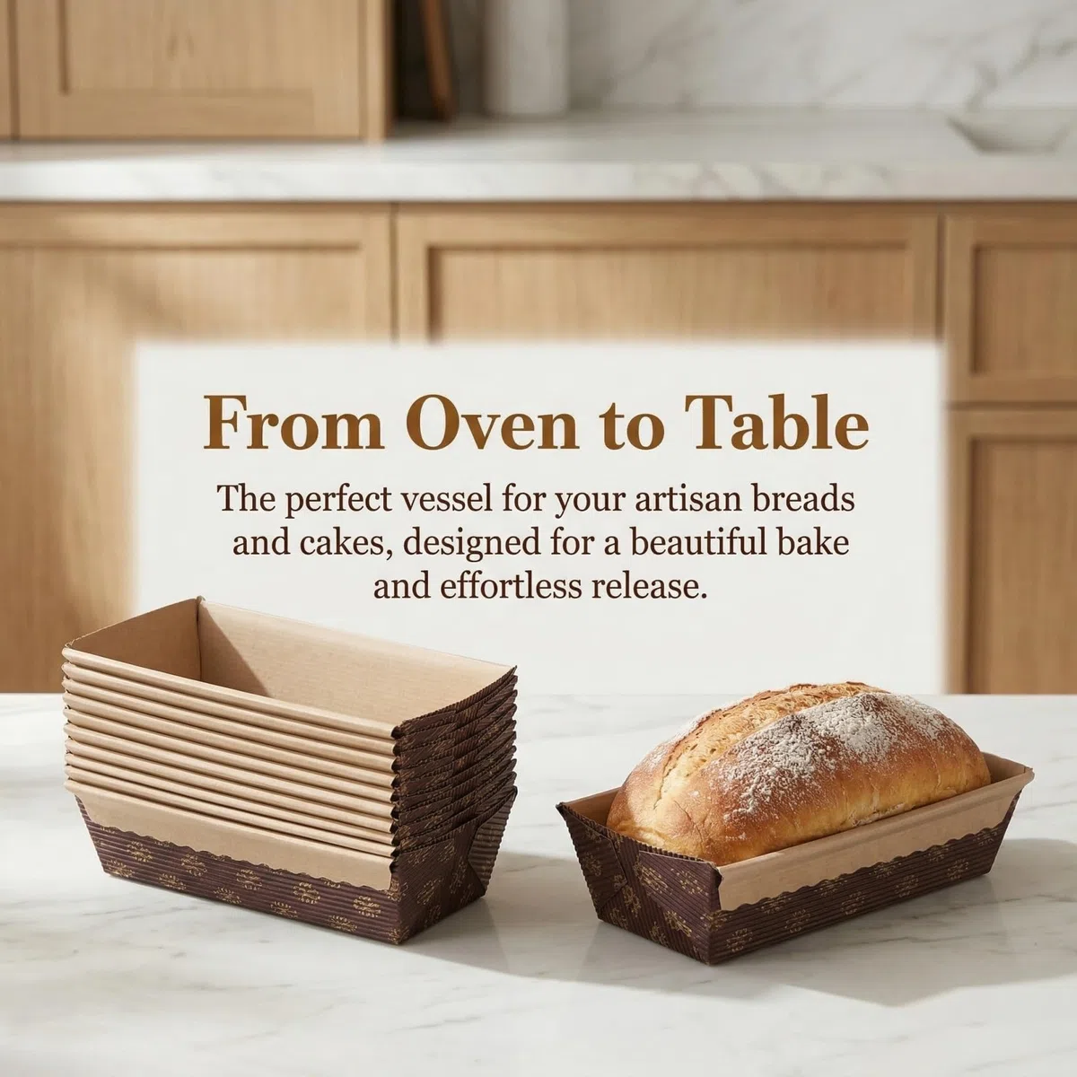 PRETYZOOM 20 Stück Papier Backform Kastenform Rechteckig & Stabil - Einweg Brotbackform für Backofen, Brot, Toastbrot & Schnellbrot - Hitzebeständig, Fettbeständig & Stapelbar - 15 x 6,5 x 5 cm