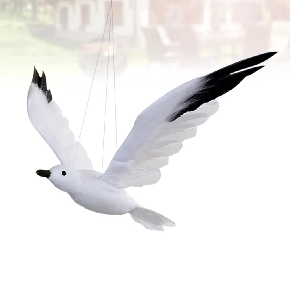 Gadpiparty Hängende Möwen Fliegender Vogel Mobile Schaumstoff Weißer Vogel Hängende Verzierung für Decke Kinderzimmer Garten Balkon Party Hochzeit Möwe Größe L