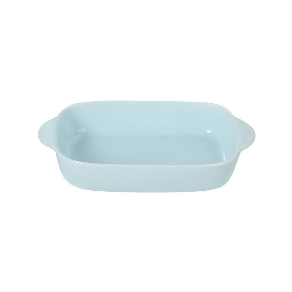 Auflaufform Klein Rechteckig aus Keramik – Lasagne Auflaufform für 1 Person – Backform Rechteckig und Ofenform Mini – Ofenfest für Mikrowelle und Backofen – Ideal für Auflauf und Gratin – Blau
