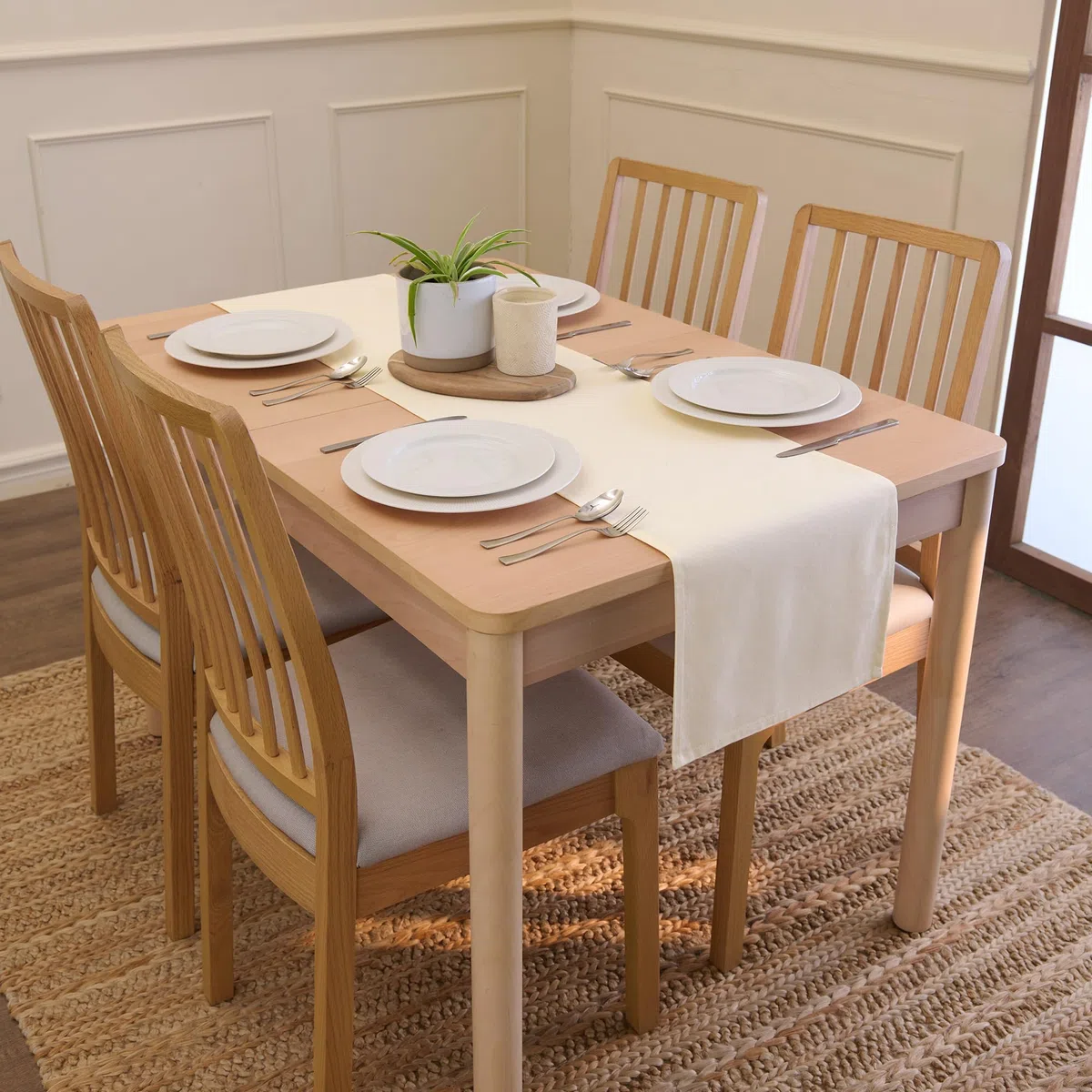 Encasa XO Stoffservietten Baumwolle 6er Set 43x43 cm | 180 GSM Baumwollservietten Natürlich | Waschbar & Wiederverwendbar | Servietten Stoff für Tischdeko, Hochzeit, Restaurant & Alltag