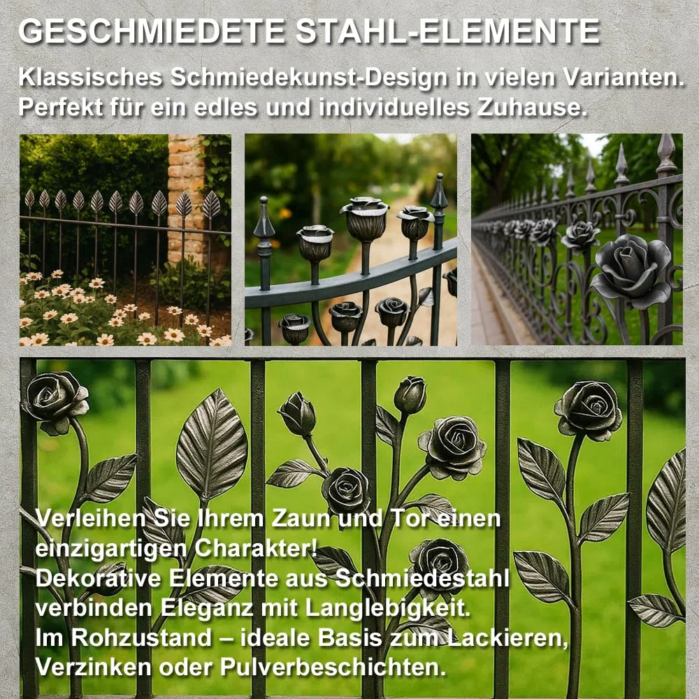 STAL 10 Stück Zierelement Metallblumen Metallblätter Blätter 140-162 (75x75mm -50.161/10 Stück)