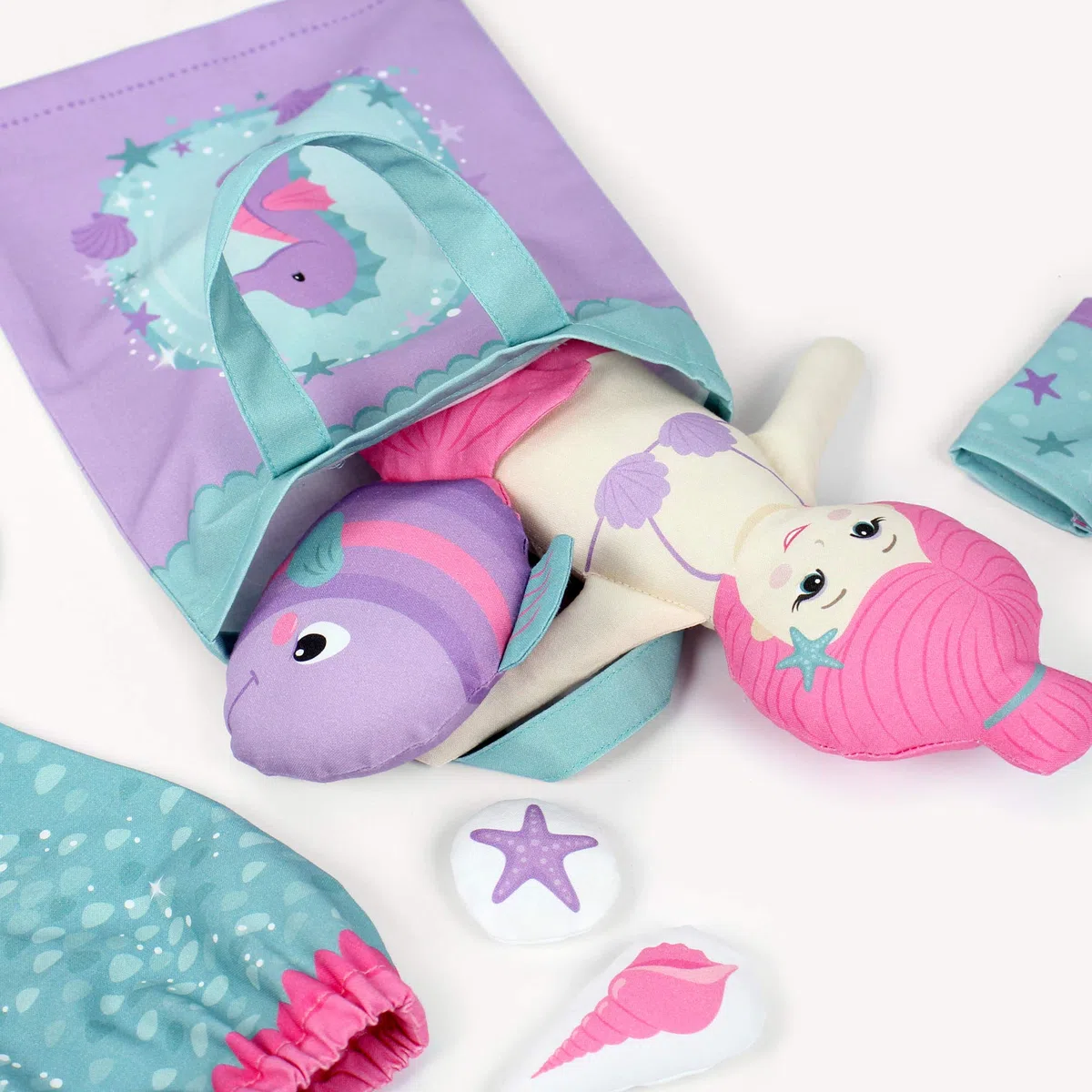 kullaloo KINDERLEICHT - Cut & Sew Stoff als Panel auf Popeline/Baumwolle zum selber Nähen für Anfänger - Öko-Tex 100 zertifiziert (Underwater Tales)