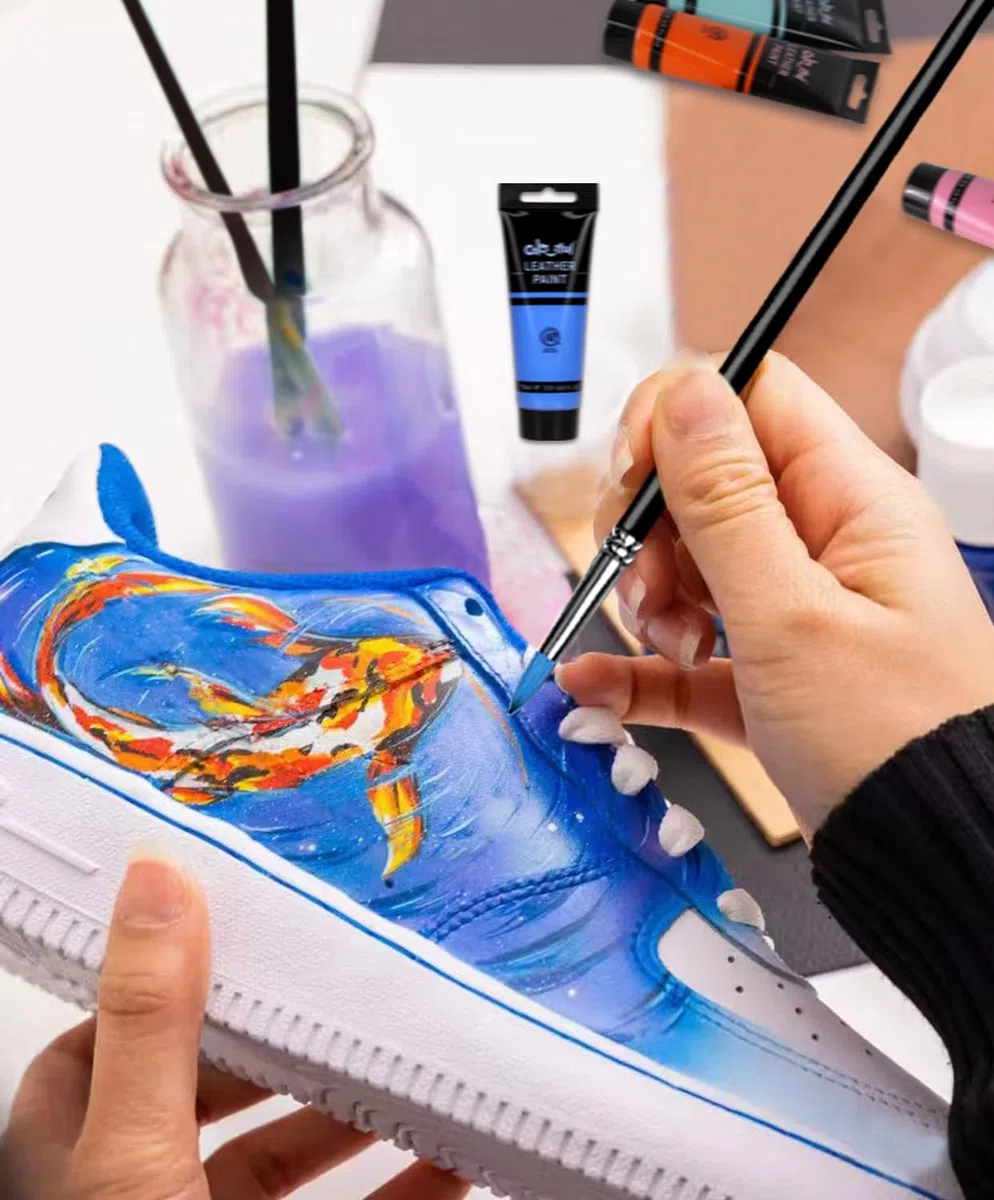 Colorful Acryl-Lederfarbe für Schuhmalerei und Bastelprojekte, 24 Farben, Lederpflege