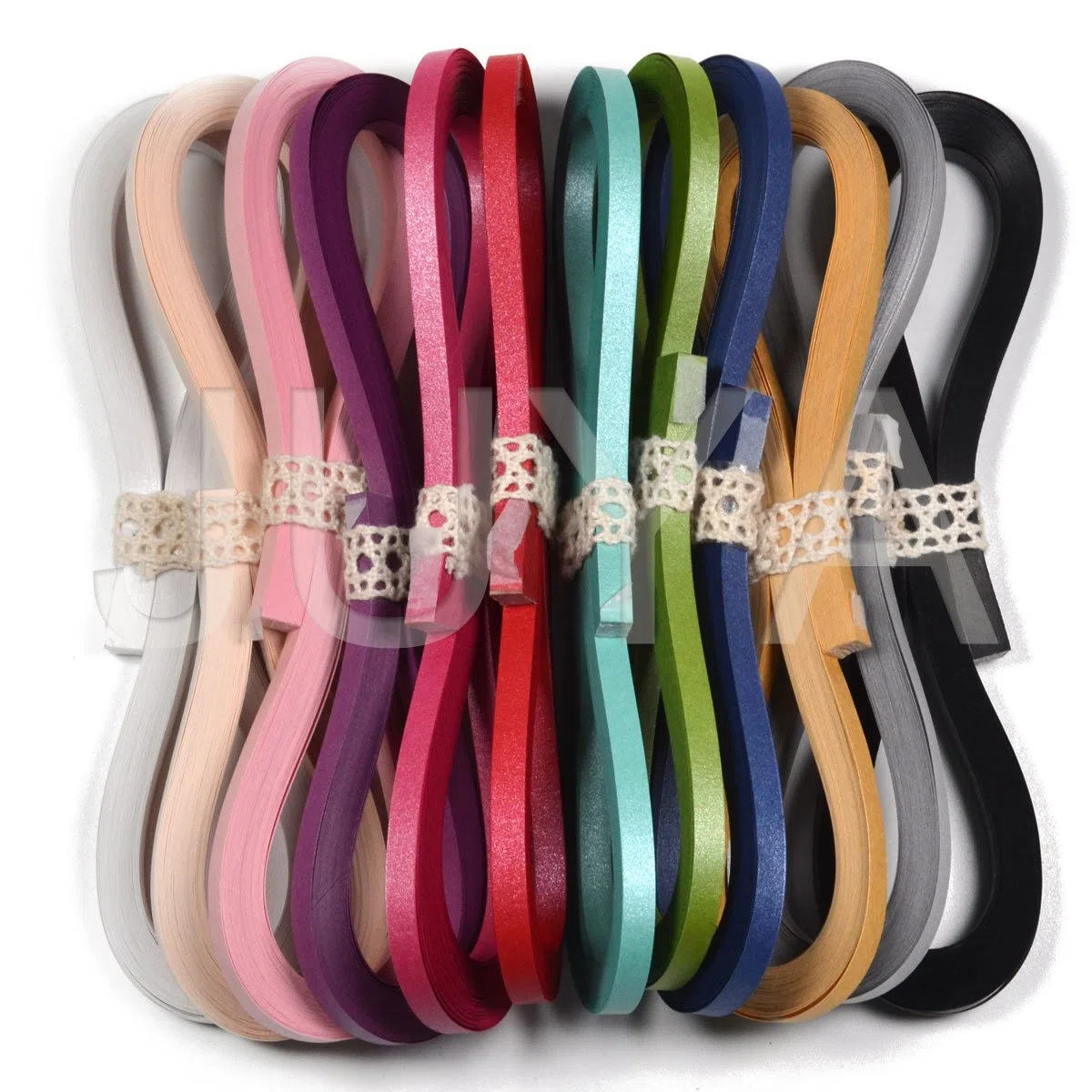 JUYA Metallisch Papier Quilling Set 2/3/5/7/10 mm Breite verfügbar (12 Farben, Breite 3mm)
