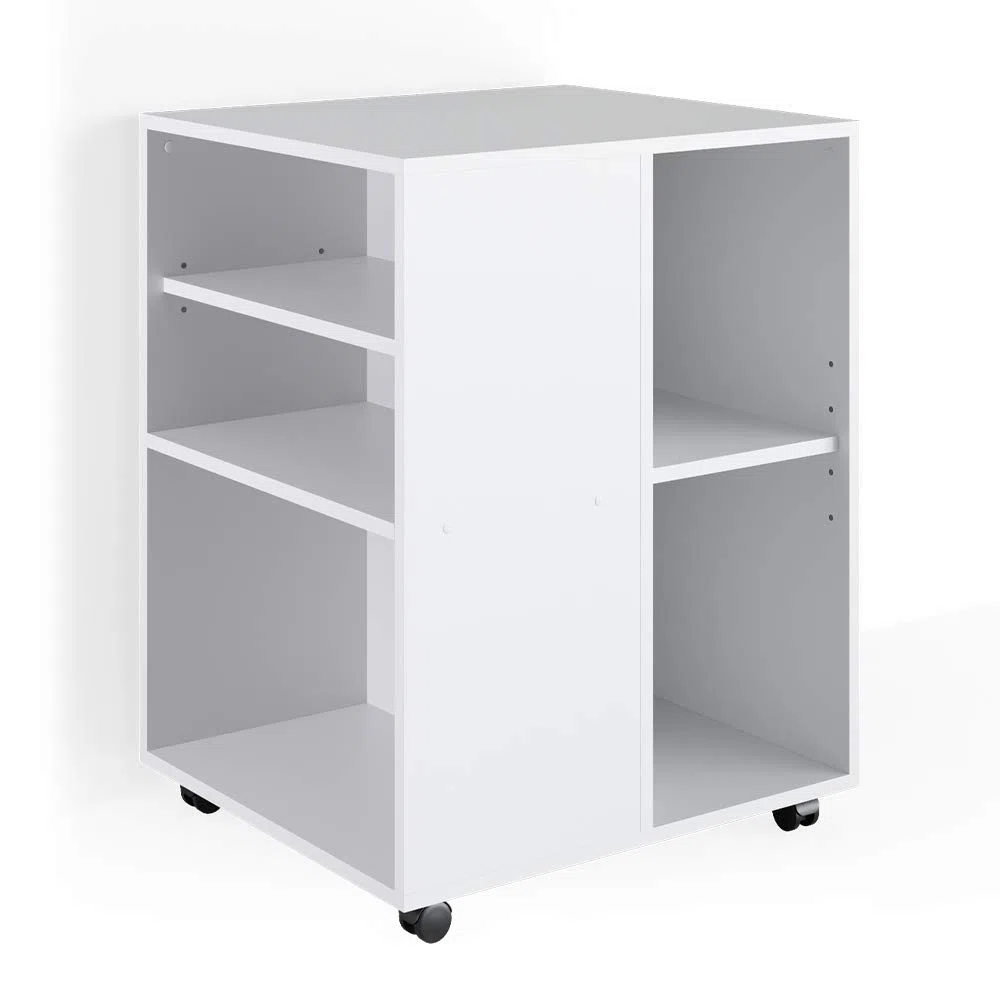 Vicco Rollcontainer, Weiß, 59.4 x 52.6 cm, flexibel einsetzbar mit Rollen für Mobile Nutzung