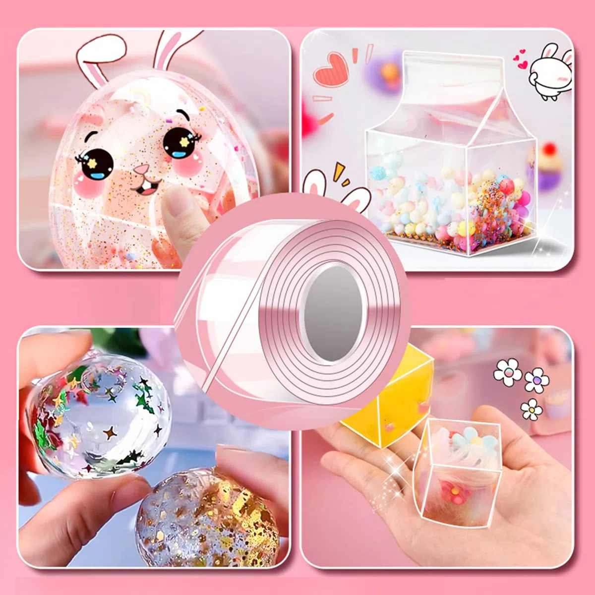 20 Stück Nano Bubble Tape Ball Set, Seifenblasen Flüssigkeit, Magisches Seifenblasen-Klebeband für Geburtstagsgeschenke, Seifenblasen DIY Bastelset Für Erwachsene Kinder Geburtstagsparty Stressabbau
