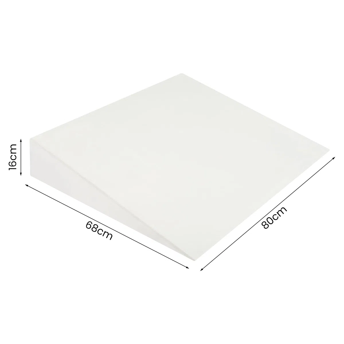 Premium Keilkissen für Bett & Sofa – 2-Zonen-Komfortsystem | Reflux- & Schlafhöherlagerungskissen | Ergonomischer Matratzenkeil | Lesekissen, Rückenstützkissen & Beinkissen (White 80cm)