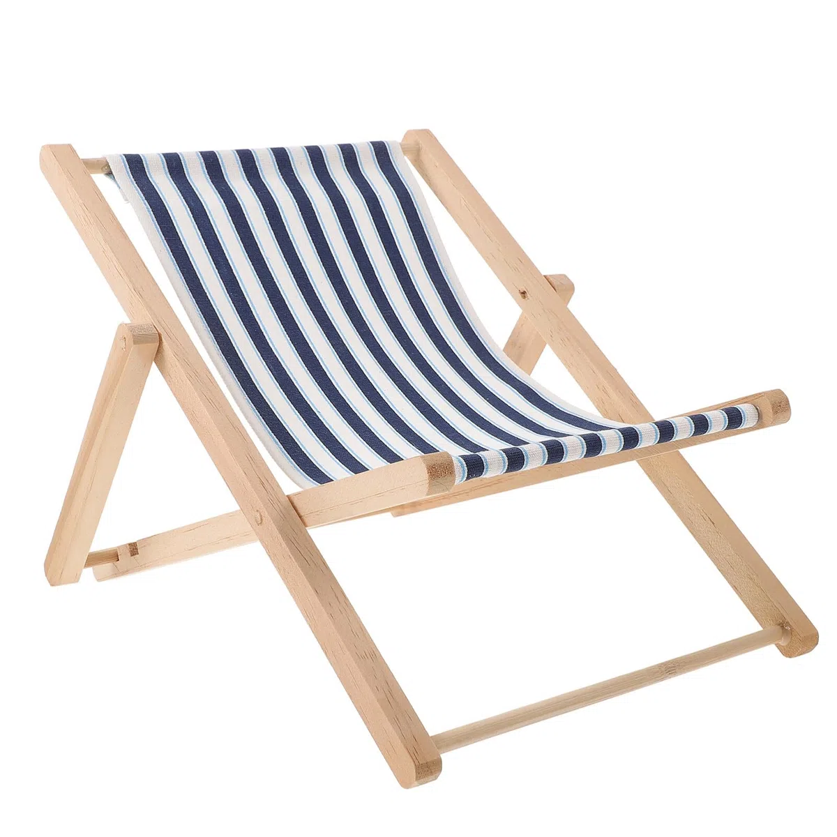 ifundom Klappbarer Strandstuhl Aus Holz Kleiner Klappbarer Strand-Sonnenstuhl Lounge-Liegestuhl Nautische Dekoration Für Zuhause Schreibtisch Gartendekoration