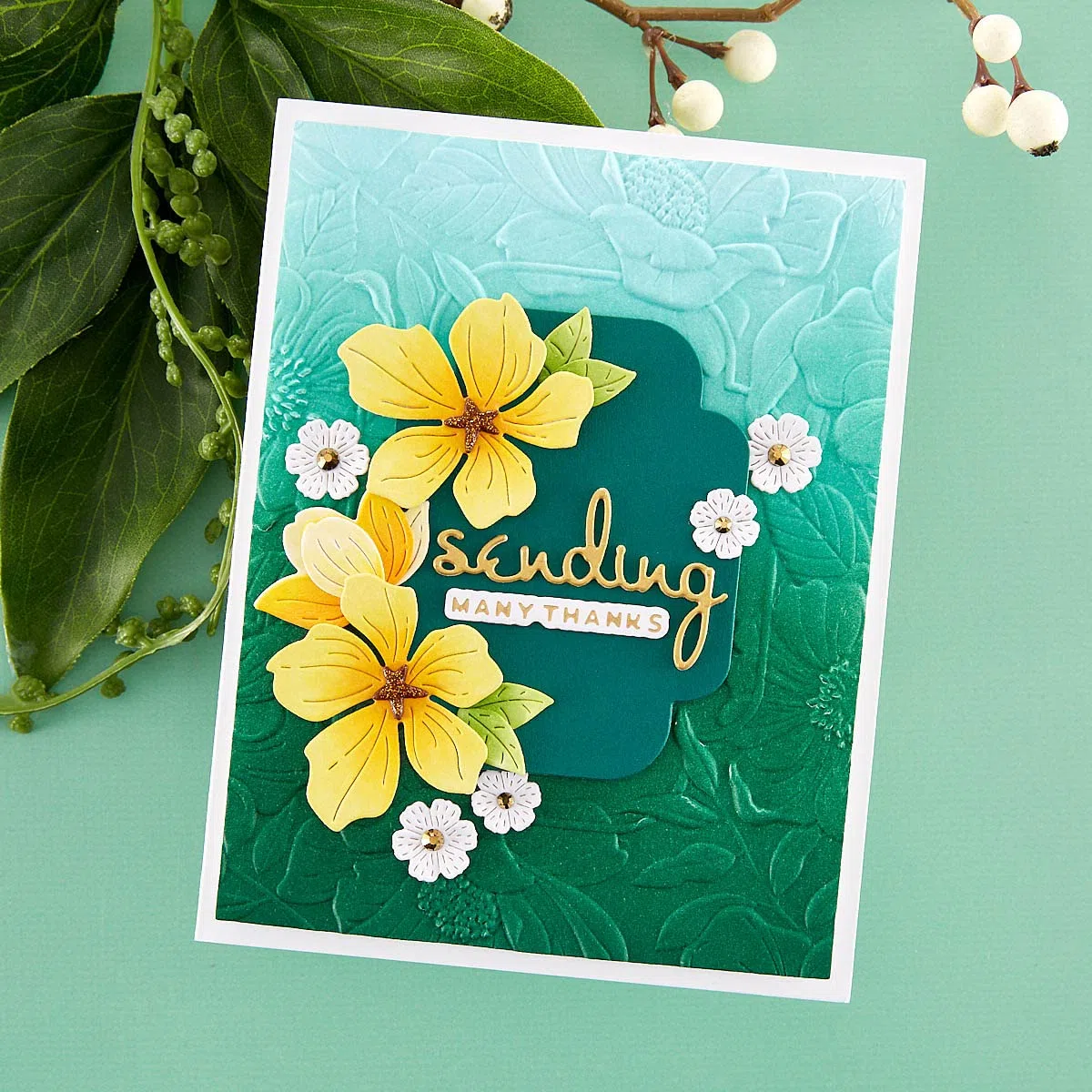 Spellbinders E3D-053 Floral 3D-Prägeschablone aus der Four Petal Collection, farblos, One size