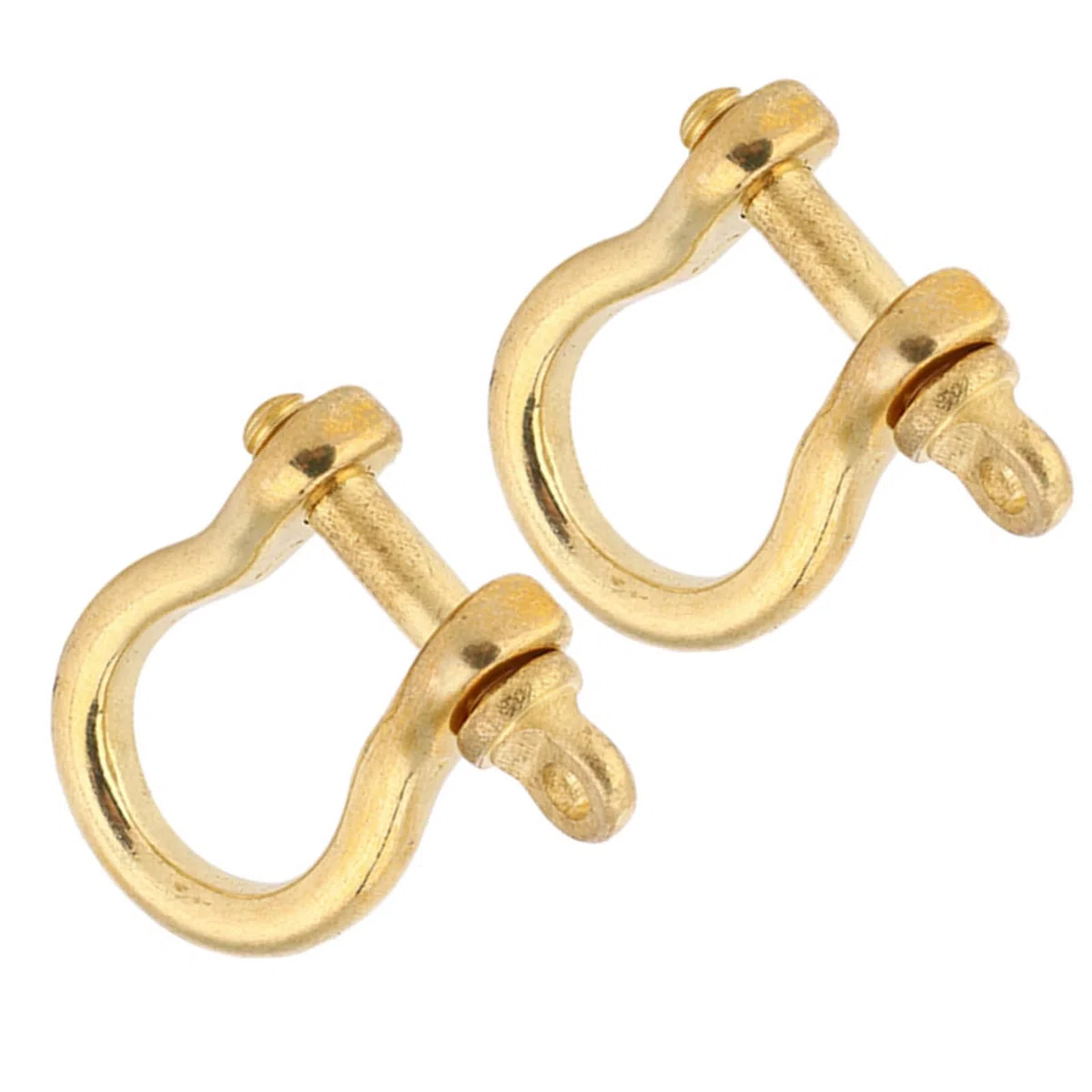 Yctze Anker Shackle, Reines Messing U-Type Fob Schlüsselring Haken Goldene Verbindungsschnalle 10mm - Bow Shackle, Messing Shackle, U Shackle