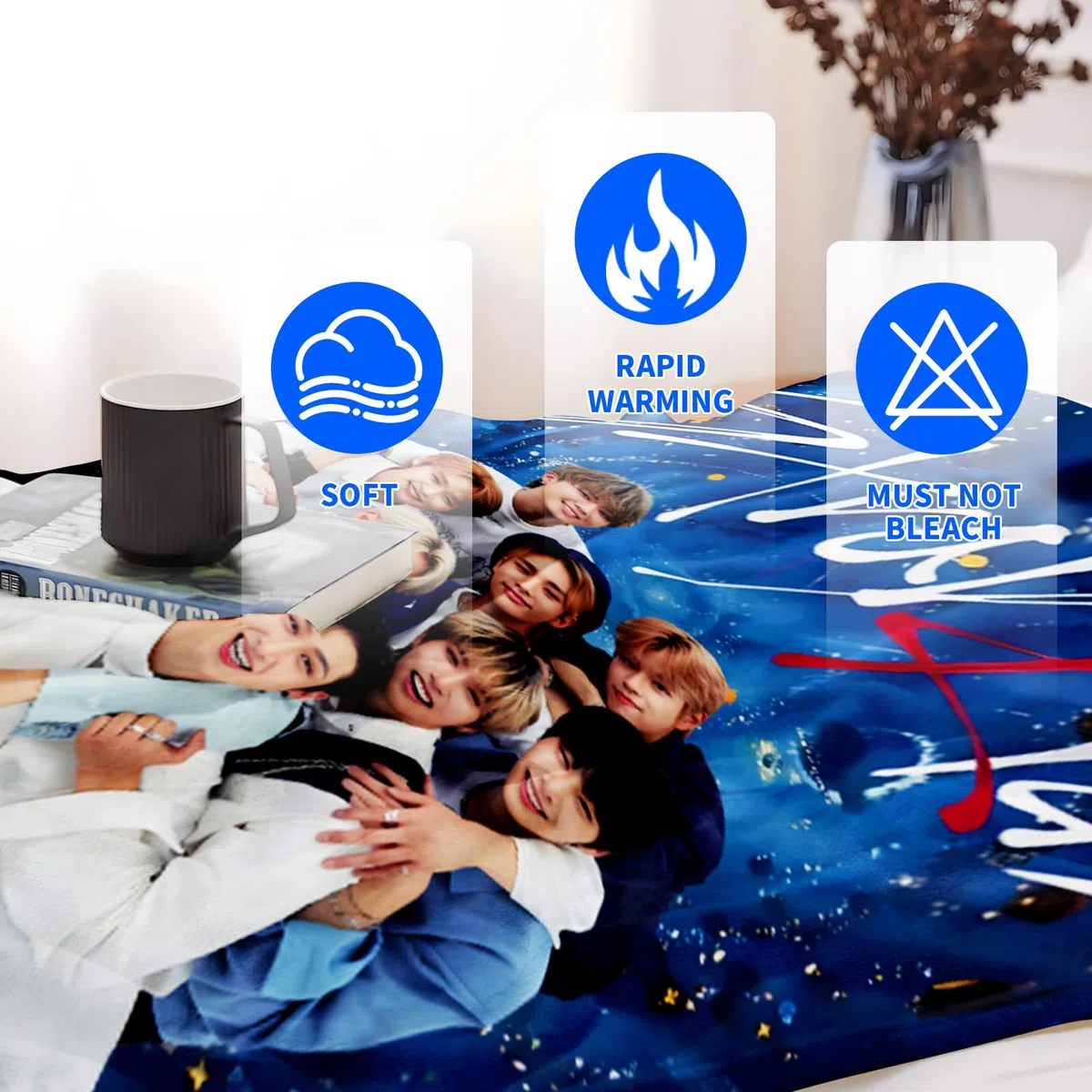 Strraykiid Decke Bettwäsche, Strraykiid Decke Geschenk für Fans, 100 * 150cm Mehrzweck-Flanelldecke für Sofa, Büro, Kniepolster, Bett, Auto