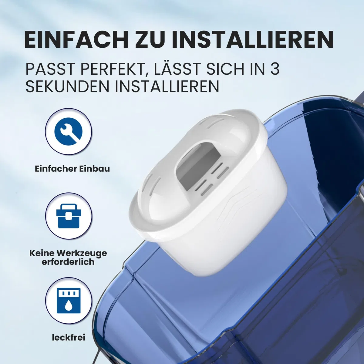 EVERSPRING Wasserfilter Kompatibel mit Brita Maxtra+, Maxtra Plus,Mavea,Anna Duomax,Filtration fur Kalkentfernung,Reduziert Verunreinigungen,6 Stück