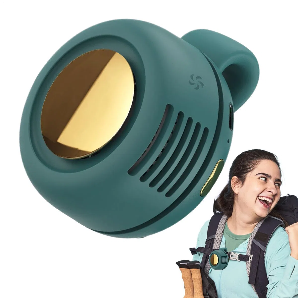 Generico Mini-Ventilator mit Clip, ohne Flügel, 3 Geschwindigkeitsstufen, persönlicher Clip-Ventilator für Hemd, Sommer, Haus, Büro, Reisen, Camping, Outdoor
