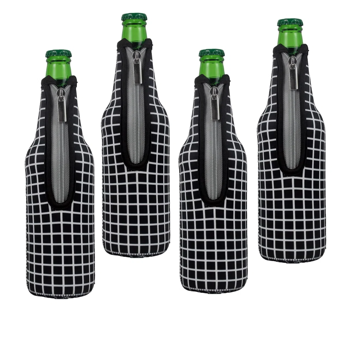 Bierflaschenkühler mit Reißverschluss, 500 ml, isoliertes Neopren, Bierflaschenhülle, Tragetasche für die Aufbewahrung Ihres Getränks, Bier, Cider, Softdrinks, gekühltes Wasser für Party,