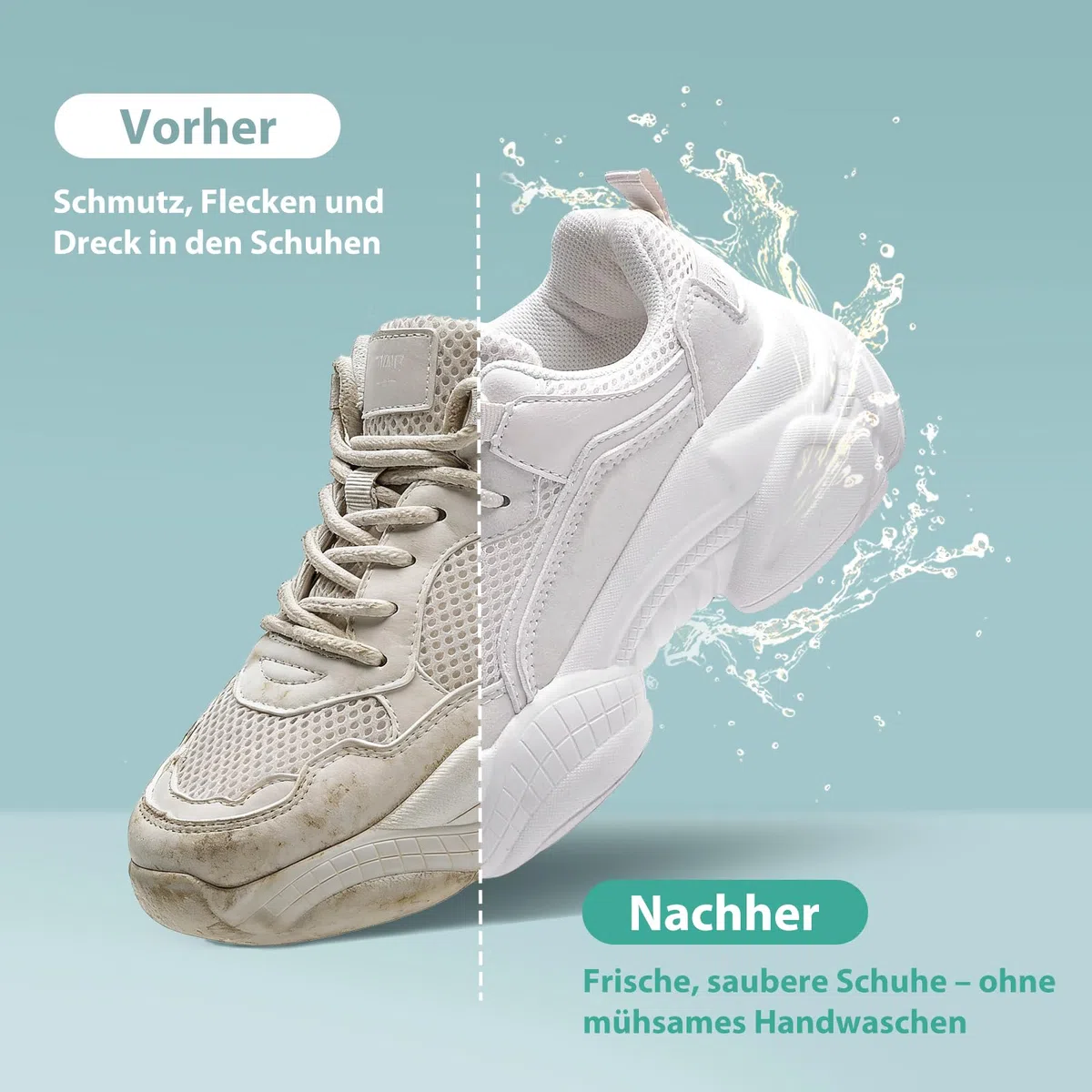 Schuhwaschbeutel Waschmaschine, Schuhwaschbeutel für Waschmaschine und Trockner, Wiederverwendbar Waschbeutel Schuhe, Wäschesack Schuhe mit Verstecktem Reißverschluss (2, Grau)