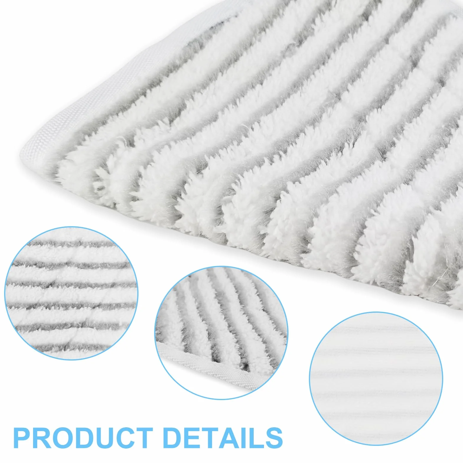 10 Pack für Vileda Dampfreiniger Steam Ersatzbezüge Mikrofasern Set, für Vileda Steam Plus Bodenwischer Dampfreiniger Wiederverwendbar, für Alle Flecken Entfernen Boden