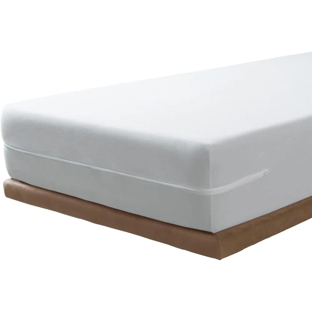 SAVEL, Matratzenbezug aus 100% Baumwollfrottee, elastisch, anpassungsfähig, hochabsorbierend (Größe 90x190/200cm, Weiß)