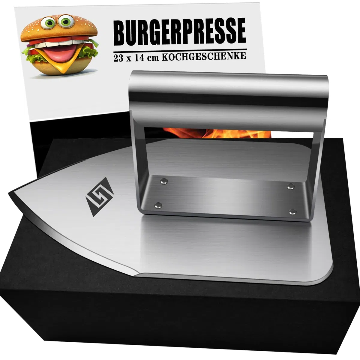 STEVEN-BULL S Smash Burgerpresse, Edelstahl Burger Smasher, Lustige Burgerpresse, Männer Geschenke,Papa Geschenk