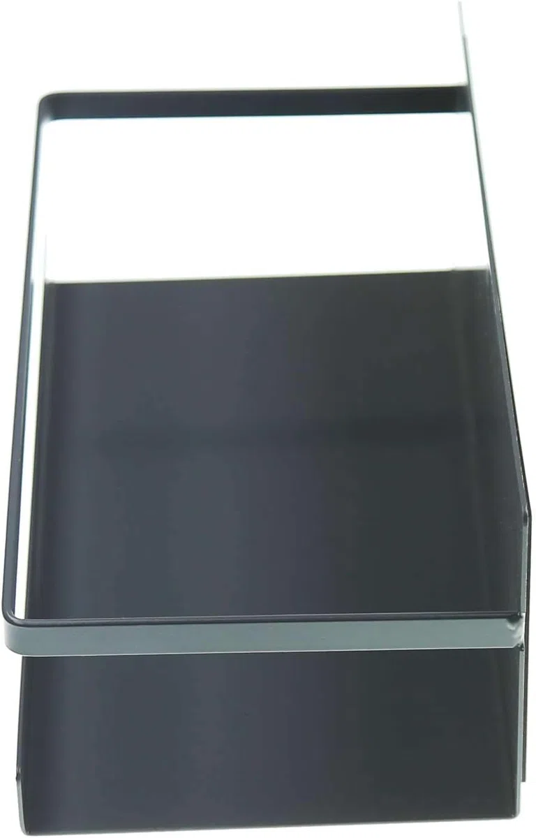 Luchs – 2er Set Magnetisches Regal für Kühlschrank aus Edelstahl, Hängeregal, Küchenregal, Gewürzregal, Kühlschrank Regal, Organizer inkl. 4 Haken (Anthrazit)
