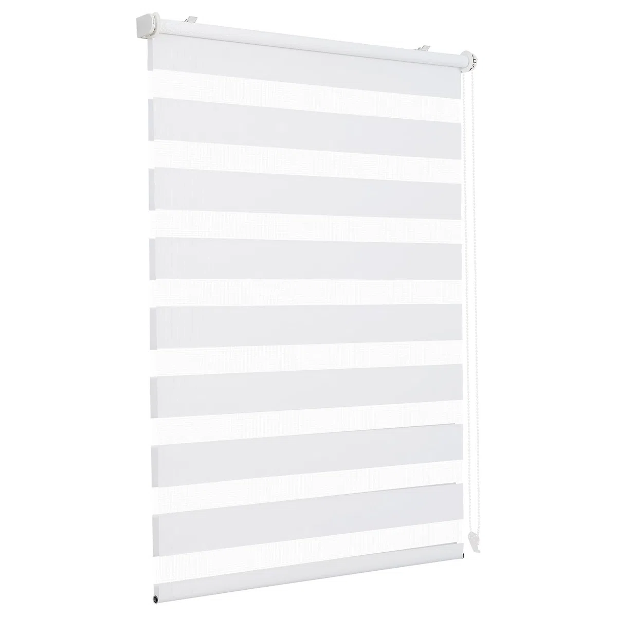 Sekey Doppelrollo Klemmfix ohne Bohren für Fenster, Doppelrollo 130 cm breit, Duo Rollo Jalousie Sonnenschutz, 130x150cm, Weiß