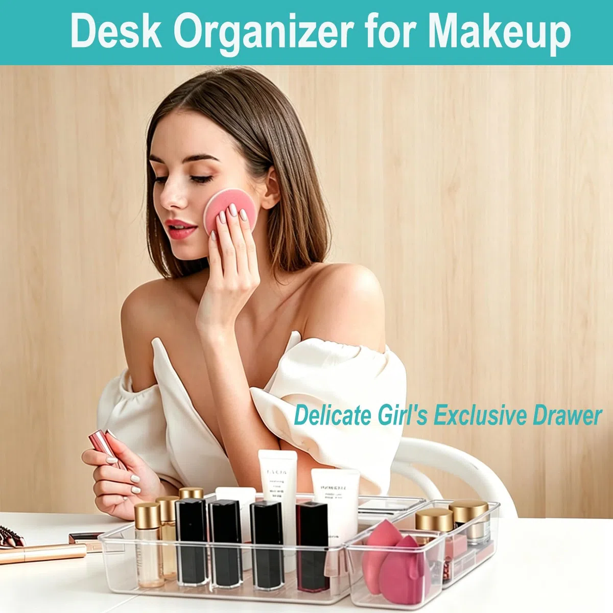 15 Stück Schubladen Organizer - Schubladeneinsatz Schubladen Organizer mit 4 Größen Schminktisch Organizer Kunststoff Ordnungssystem Drawer Organizers für Küchen, Schlafzimmer, Büro, Make-up