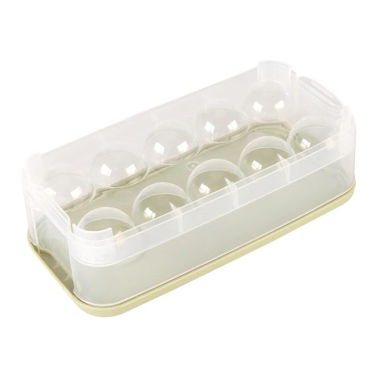 4 Stück Eier Aufbewahrung Kühlschrank, Eierbox aus Kunststoff für 10 Eier, Eierbehälter mit Deckel, Eierschachtel Transportbox für Küche, Blau, Grün