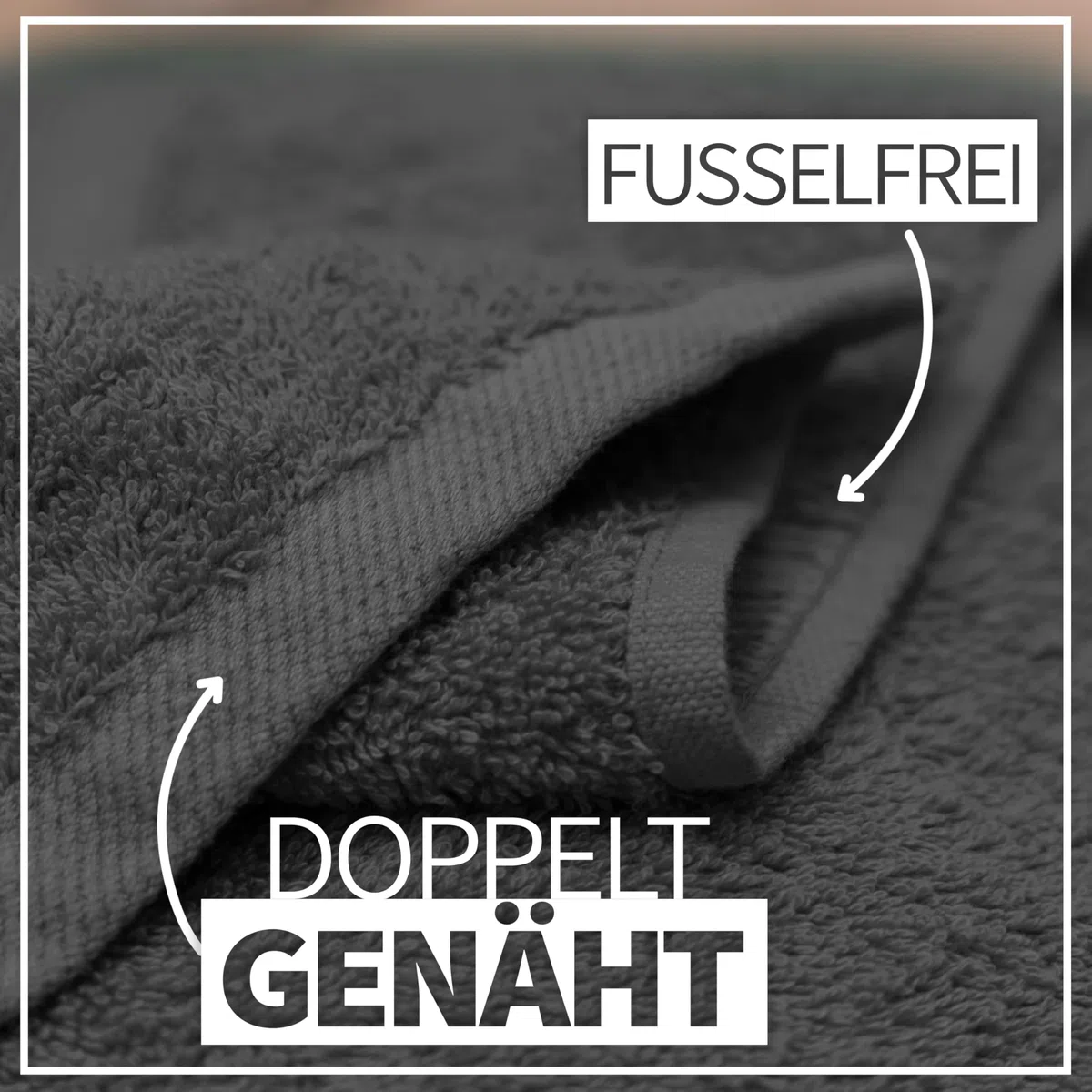 NatureMark 2er Pack DUSCHTÜCHER Premium Qualität 70x140cm DUSCHTUCH Dusch-Handtuch Doppelpack Farbe: Anthrazit grau