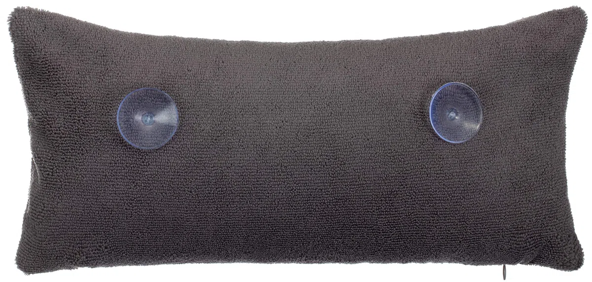 Brandsseller Badewannenkissen 40x20 cm – Wellness Nackenkissen mit Saugnäpfen für die Badewanne, weich gepolstert, waschbar mit Reißverschluss – Anthrazit