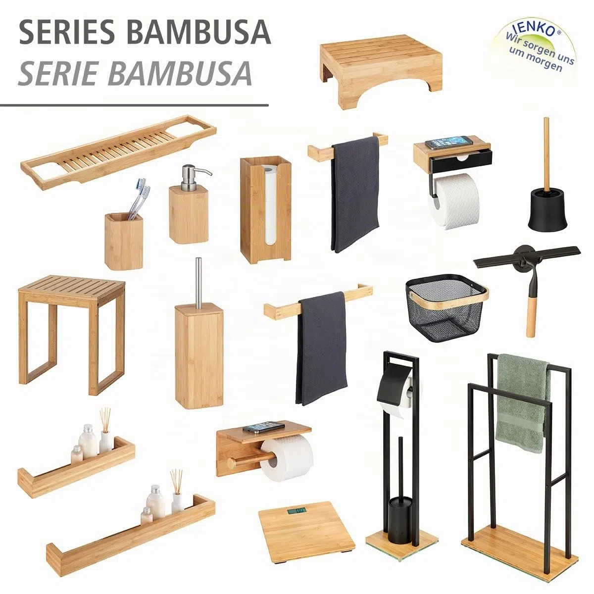 WENKO Badewannentablett Bambusa aus hochwertigem Bambus mit praktischer Ablagemöglichkeit für Badutensilien, geräumiger Wannenaufsatz, nachhaltige Badewannenauflage, 70 x 4,5 x 16 cm, Natur