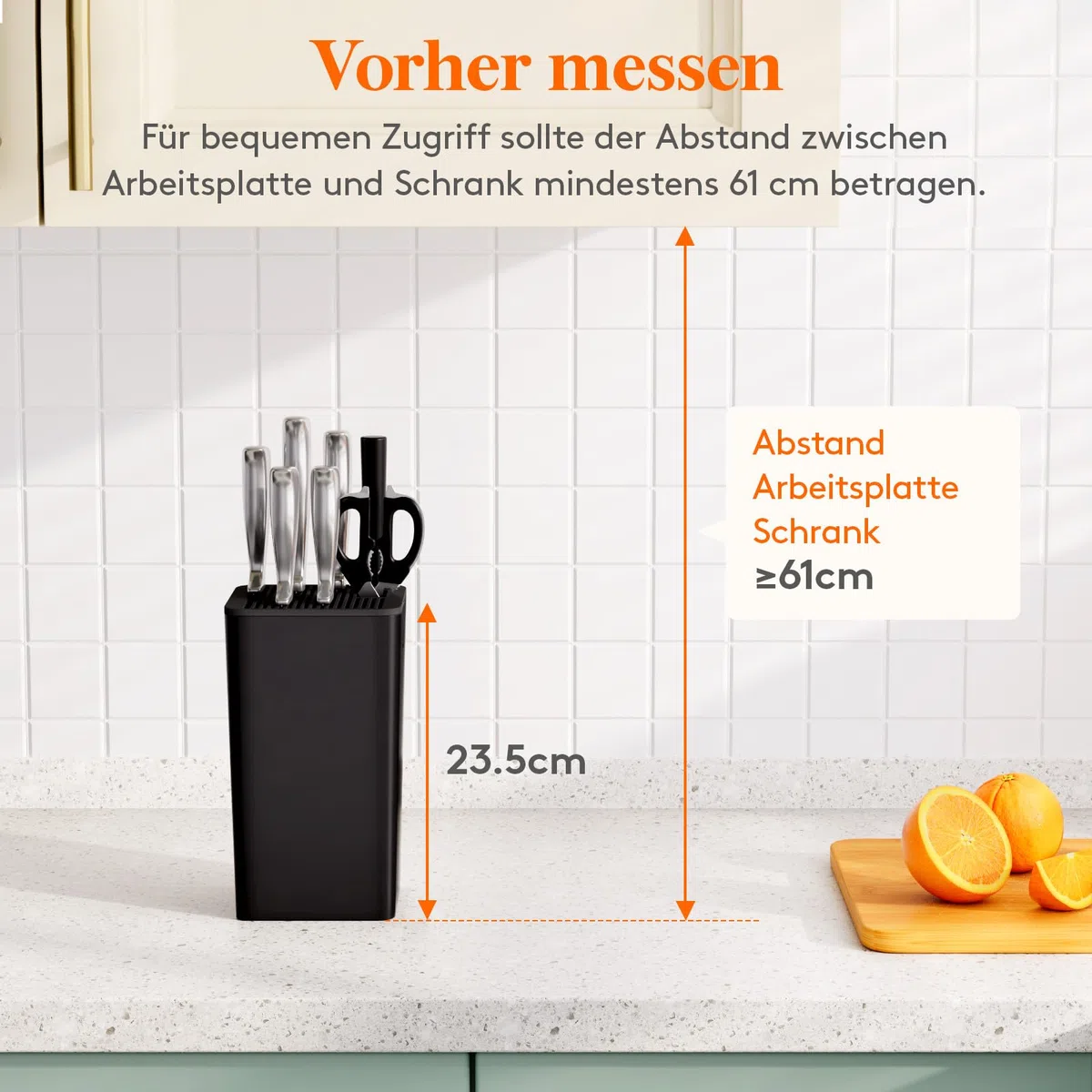 Lifewit Messerblock ohne Messer,Messerhalter für bis zu 15 Messer mit Schlitz für Messerschärfer,Kunststoff Messerständer mit Abflusslöcher, Rutschfeste Füße für Küchenarbeitsplatte,13x12.5x23.5CM