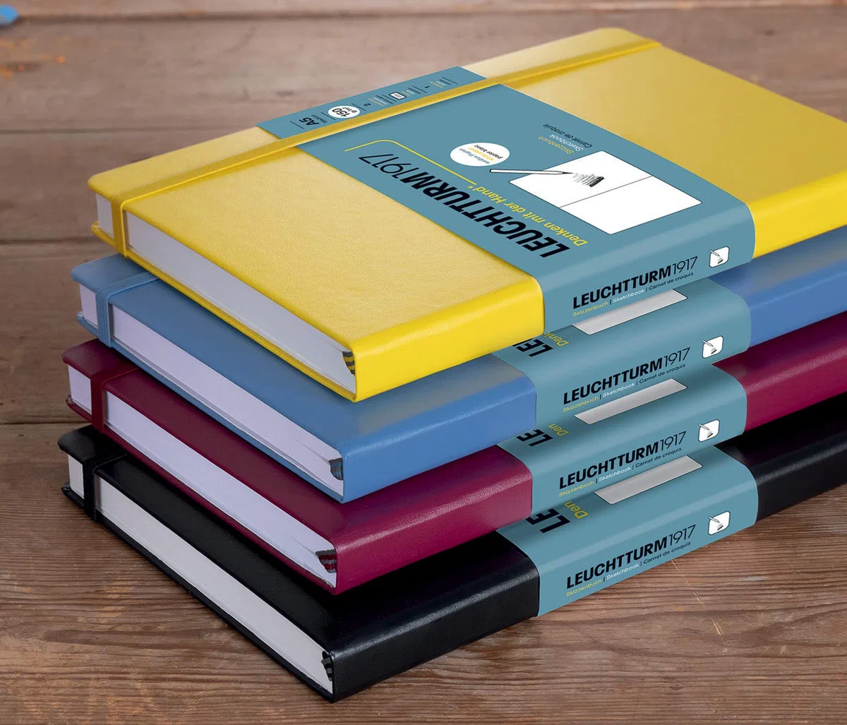 LEUCHTTURM1917 362362 Skizzenbuch Medium (A5), Hardcover, 112 Seiten (150 g/m²), Schwarz