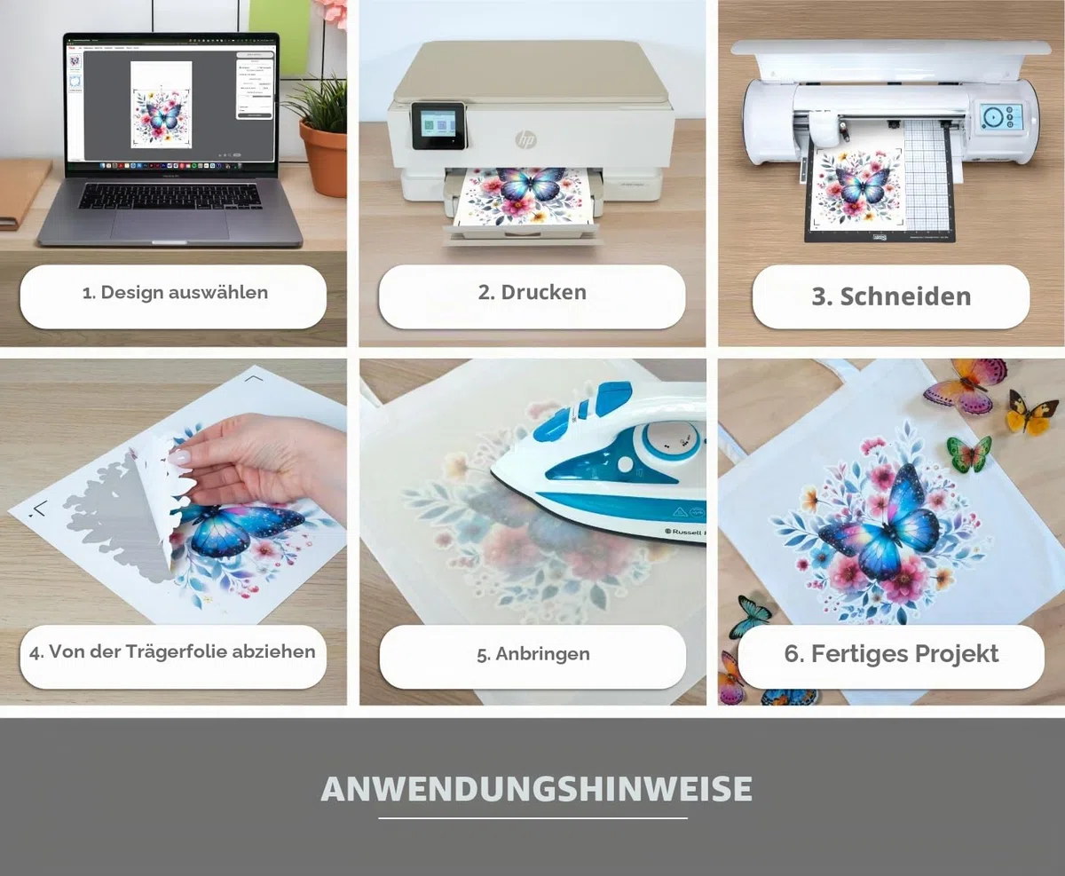 Siser Craft Pack Easy Color DTV - 10 Blatt A4-Thermovinyl-Set, kompatibel mit Tintenstrahldruckern, bedruckbares thermoklebendes Vinyl