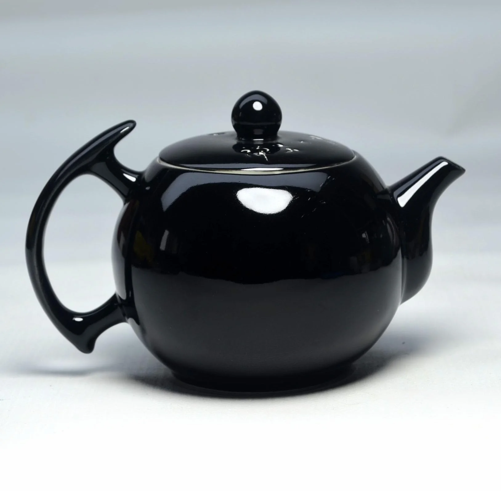 Xishi Porzellan-Teekanne, 284 ml, kleine Teekanne, chinesisches Gongfu-Teeset, Keramikkessel, Schwarz