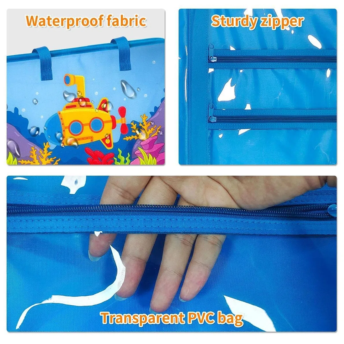 Kunsttasche, Aufbewahrungstasche für Kunstwerke, Kinder Oxford Stoff mit Griffen, Beutel für Kunst Und Handwerk