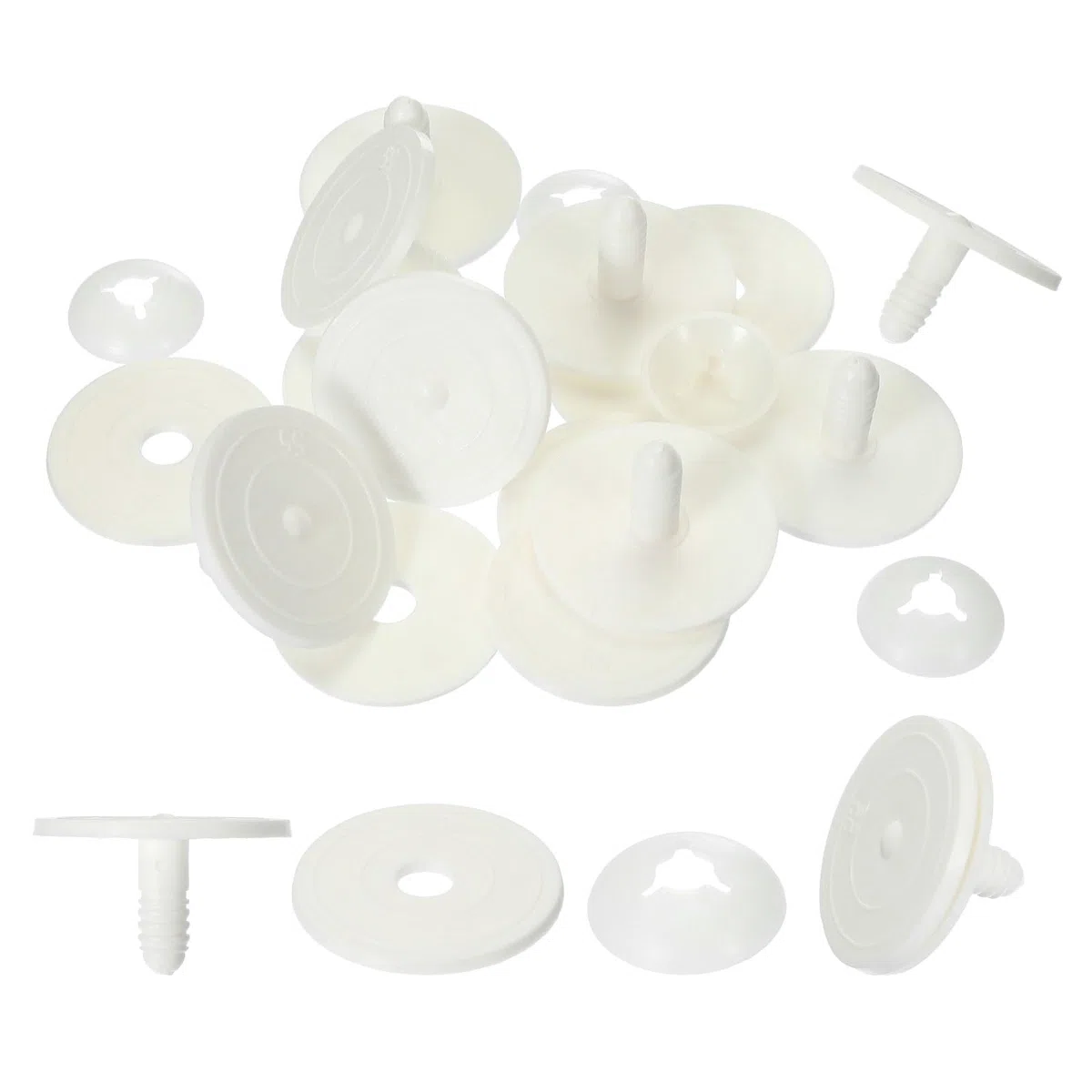 PATIKIL 55mm Puppen-Gelenke, 10er-Set Kunststoff-Abnehmbare Tier-Gelenkverbinder Engage Bolt für Bärenweiche Glieder Herstellung Kopfgelenke DIY-Handwerkszubehör, Weiß