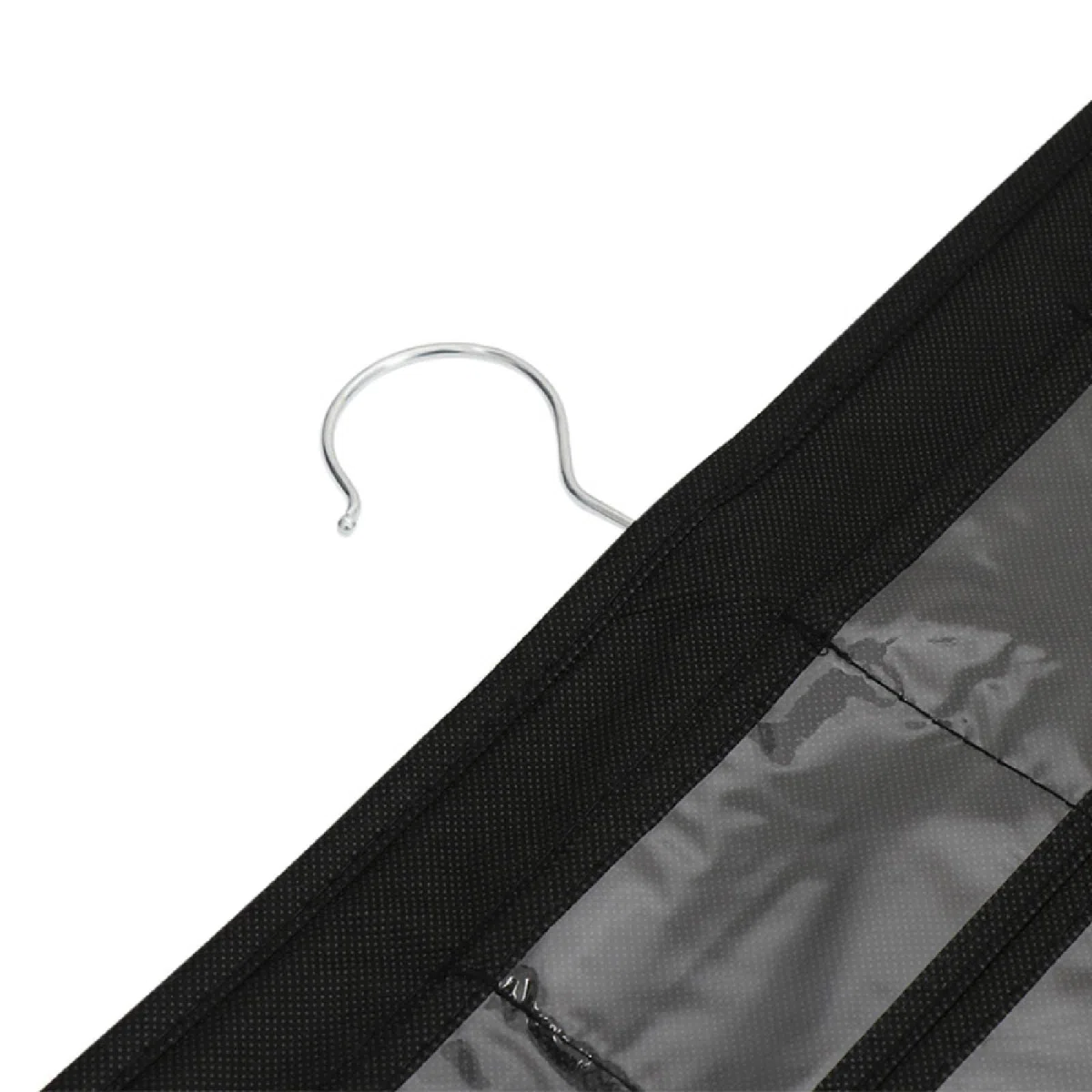 SEIWEI Hängender Schmuck-Organizer, Ausstellungsständer, 80 transparente Taschen, doppelseitig, für Kleiderschrank, Aufbewahrung, Tasche mit Haken, für Reisen, Schmuck, Ohrringe, Halsketten, Make-up