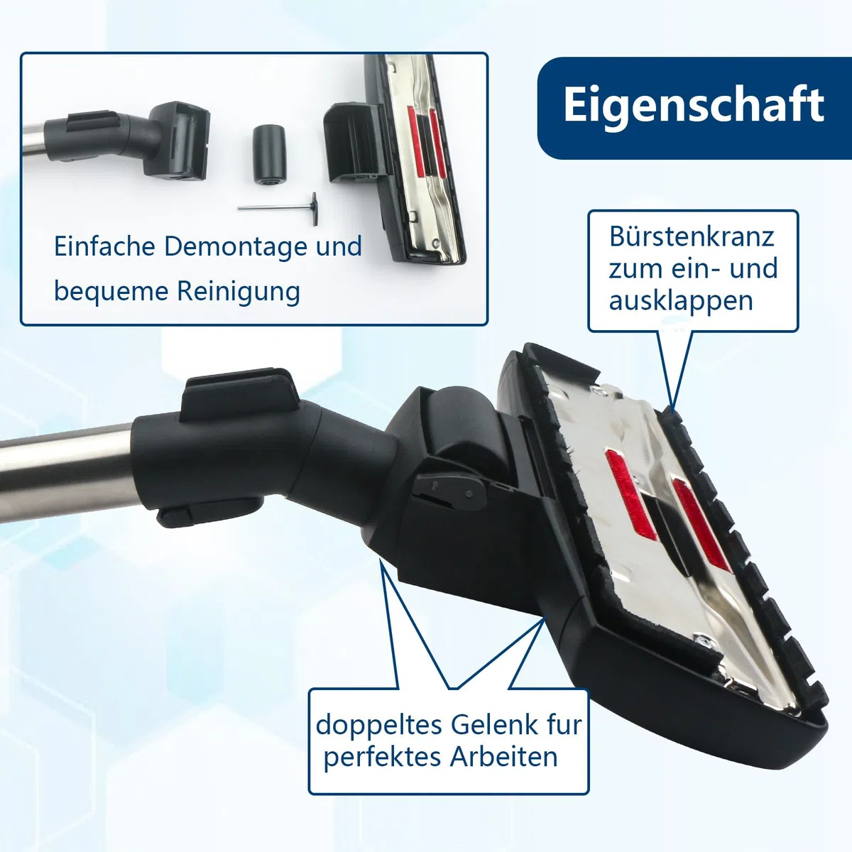 Staubsaugerdüse Bodendüse für alle Miele Staubsauger. Staubsaugerdüse kompatibel mit Miele S8,S6,S5,S4,S2, S1,C1,C2,C3,H1, Complete, Compact, Classic, Swing, S8000, S6000, S5000, S4000, S500, S140