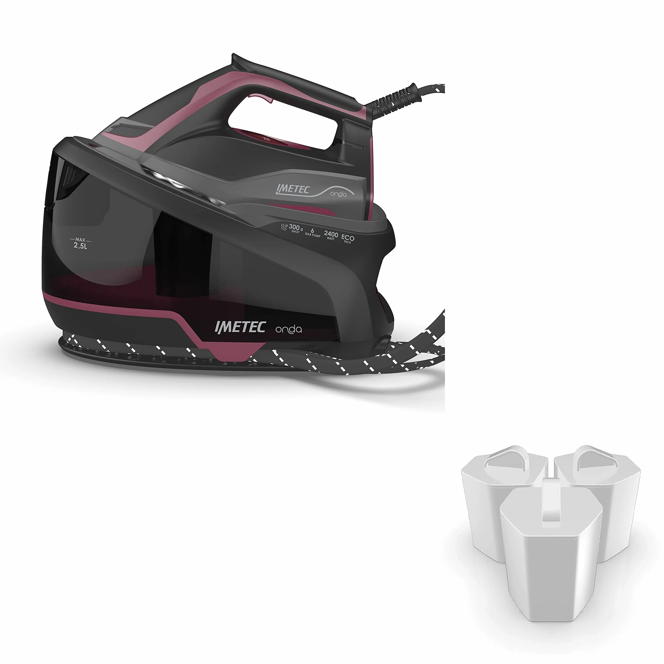 Imetec Zerocalc KF1 100 Kit 3 Filter zum Entkalken für Bügeleisen Imetec Zerocalc Pro Ceramic Ps2 2400, Ps2 2000, Ps2 2200, Intellivapor PS3 3000, Imetec Onda