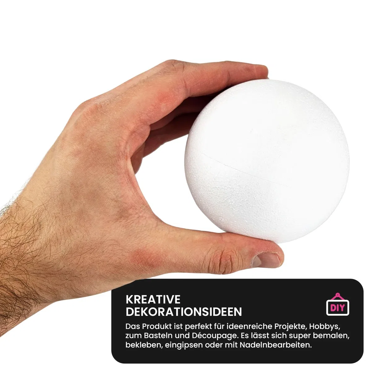 Netuno 10 Stück Styroporkugel 10 cm weiß Styroporball Polystyrolkugel Bastelkugel Schaumstoff Ball für DIY Basteln Hobby Kunst Schule Weihnachtsdeko Weihnachtsbaum Dekoration