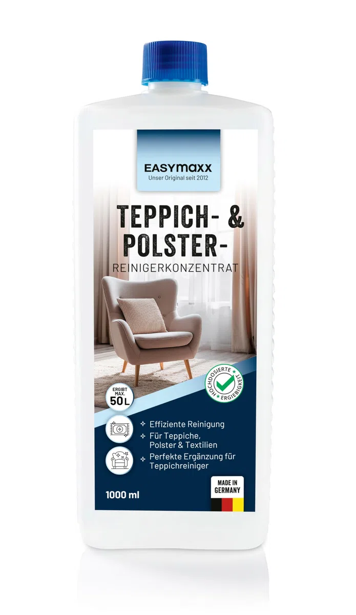 CLEANmaxx Teppich-Shampoo 1 x 1000 ml | Perfekte Kombination mit dem Hartboden- und Teppichreiniger PRO, auch für andere Wasch- und Teppichsauger geeignet | Spezialfleckenformel und Farbauffrischer