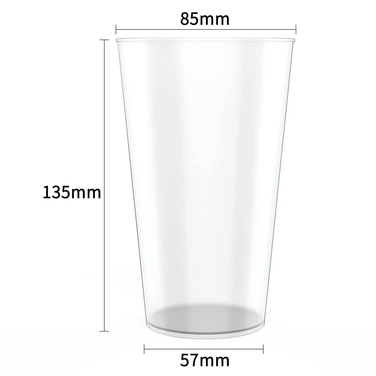 AOLUXLM 50 Stück Partybecher Set, Trinkbecher Bruchsichere Mehrwegbecher für Getränkepartys, Geburtstag, Hochzeit - 480 ml / 16 OZ (Voll Gefüllt) Mattierte Plastikbecher