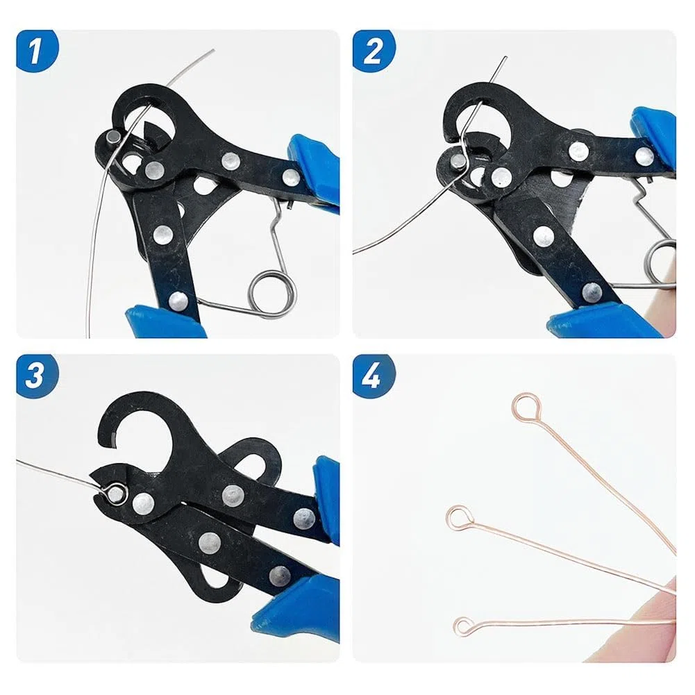 Rundzange zum Umwickeln von Draht, professionelle Drahtschlaufen, Biegerollzange, Schmuckherstellung, Reparaturwerkzeug für Metalldraht, DIY Handwerk (1,5 mm)
