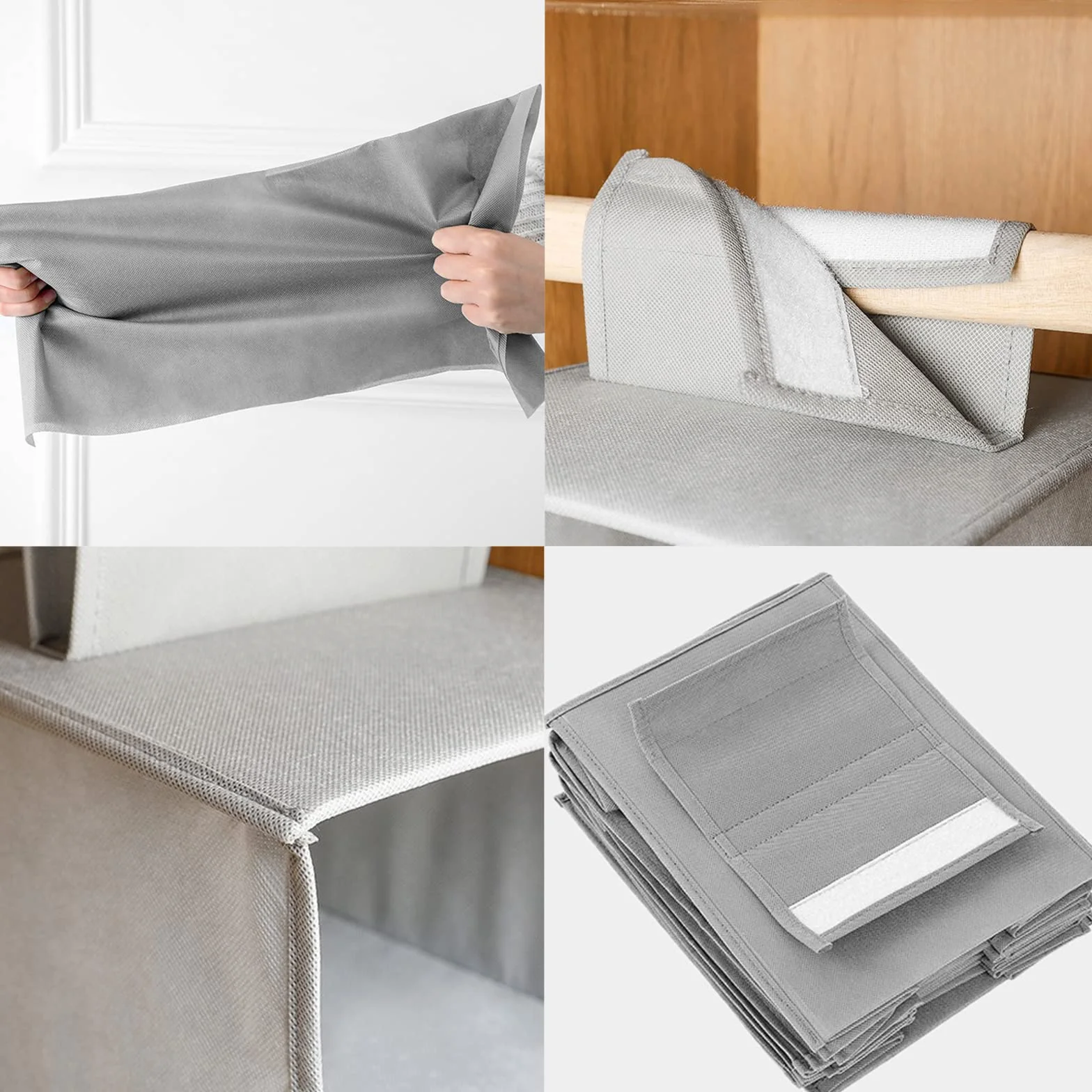 Schuhregal zum Aufhängen - 10 Ebenen - Aus robustem Vliesstoff - Faltbar und platzsparend - Für Zuhause, Schlafzimmer, Schrank (1)