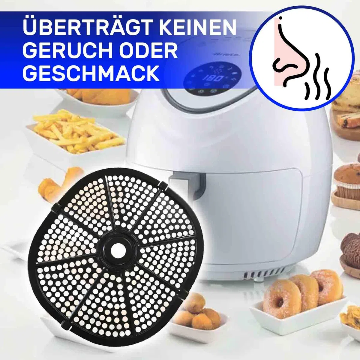 MONTERAL Gitterrost für Behälter der Digitalen Heißluftfritteuse 4618 Hat den Originalcode AS00005363 für Ariete Airy Fryer - Garantie 10 Jahre