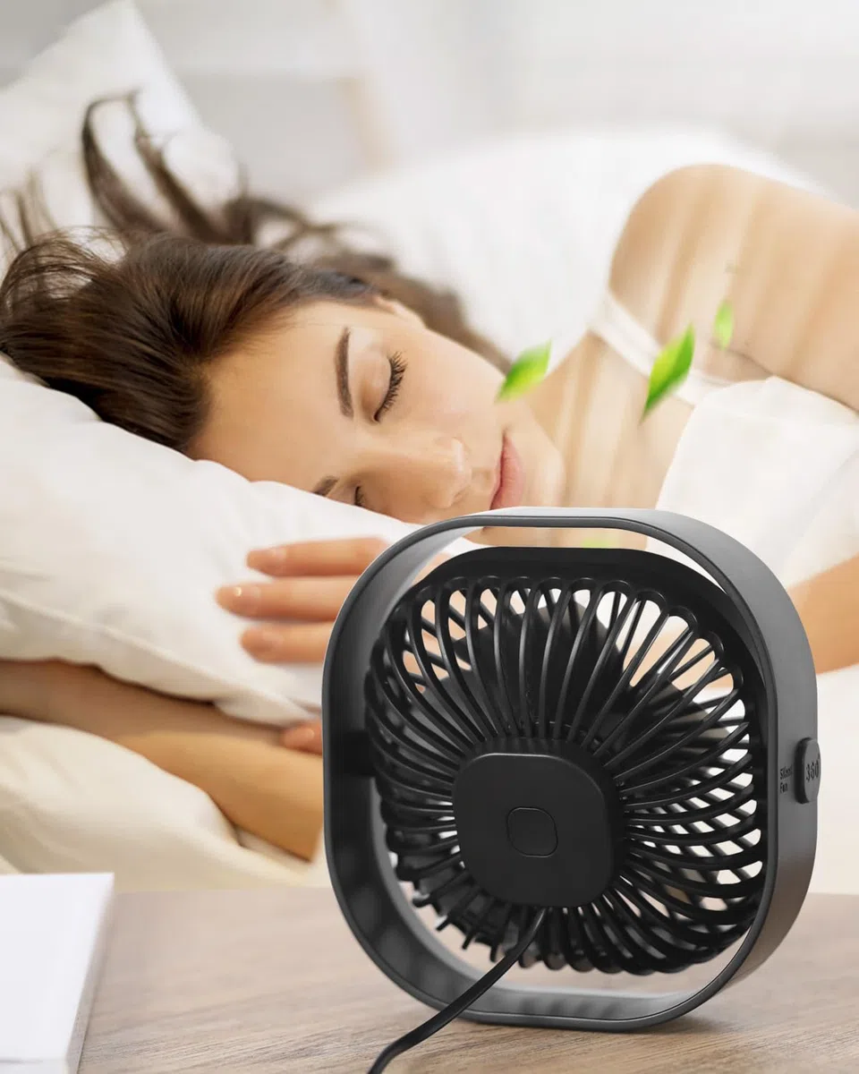benpen Mini Ventilator USB Tischventilator Leise:Schreibtischventilator, Klein Aber Leistungsstark, Grow Klein Fan Mit 3 Stufe,USB Lüfter Pflanzen Schreibtisch Schlafzimmer Zuhause BüRo im Freien PC