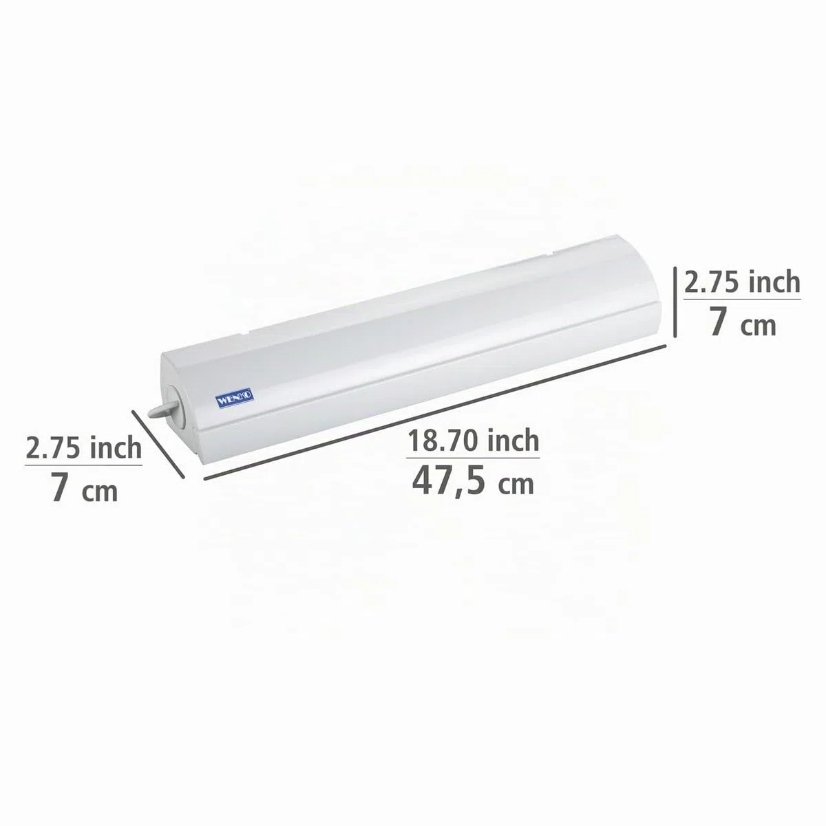 WENKO Wand-Wäscheleinen, 5 Wäscheleinen bis zu 4,20 m stufenlos ausziehbar, praktisches Rollsystem mit Rückzugsperre, wetterbeständig für Balkon und Garten, zur Wandmontage inkl. Befestigungsmaterial