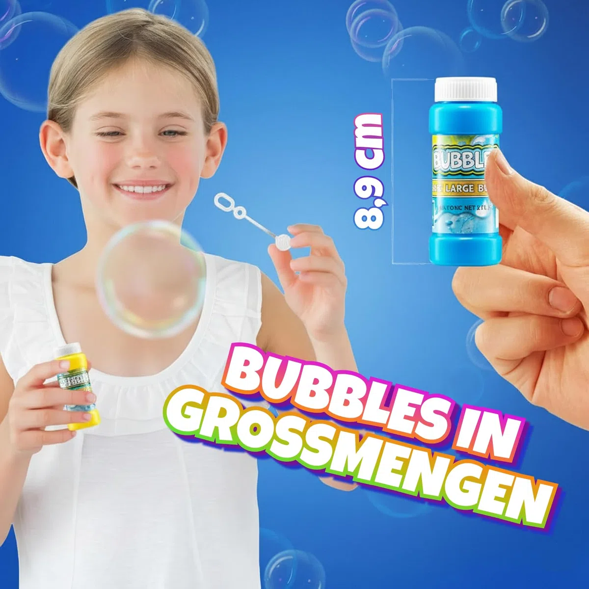 Seifenblasen für Kinder – Packung mit 24 x 59 ml-Seifenblasen, Verschiedene Neonfarben, Spiele im Freien, Kleine Geschenke für Kinder, Kindergeburtstag Gastgeschenke, Geschenktütenfüllung