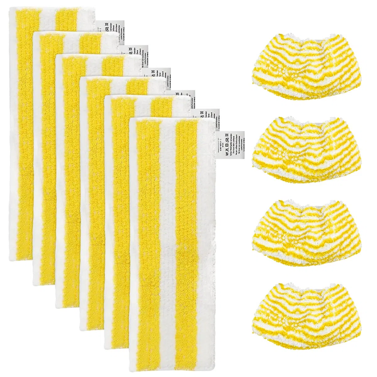 10 Stück Ersatz Mikrofaser Tuchset – Kompatibel für Kärcher Dampfreiniger EasyFix Wischmopp Ersatzbezug Set SC 2, SC 3, SC 4, SC 5 Dampfreiniger Bodendüse Mikrofaser Mop Zubehör für Alle Bodenarten